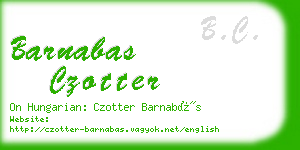 barnabas czotter business card